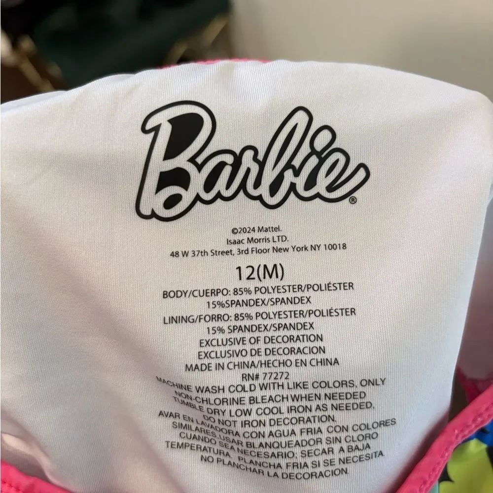 NWOT Barbie Kids Rashguard Set - Pink and Multicolor